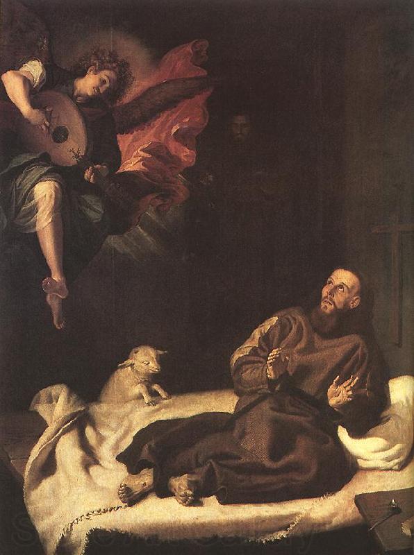 RIBALTA, Francisco St Francis Comforted by an Angel Germany oil painting art